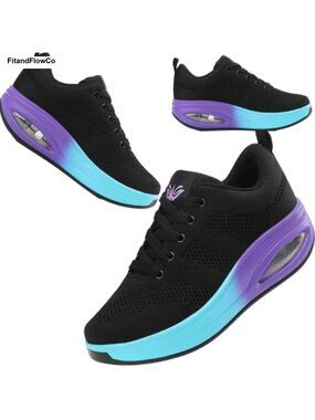 Women's Knit Slip-On Walking Sneakers Air Cushion Orthopedic Work Shoes